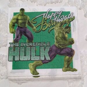 Hulk Birthday Party Supplies Avengers Banner, Plates, Cake Toppers Kids Birthday